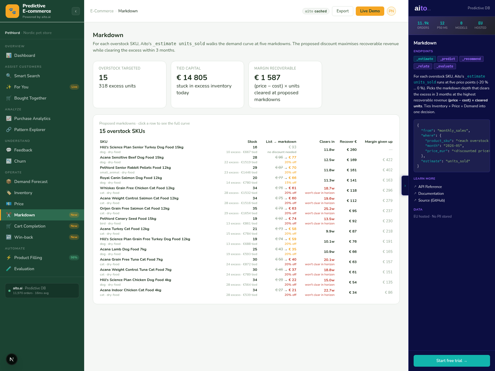 Markdown Decisions screenshot