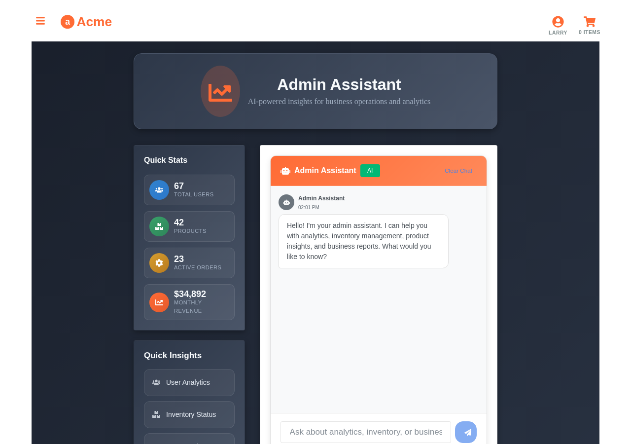 Admin assistant